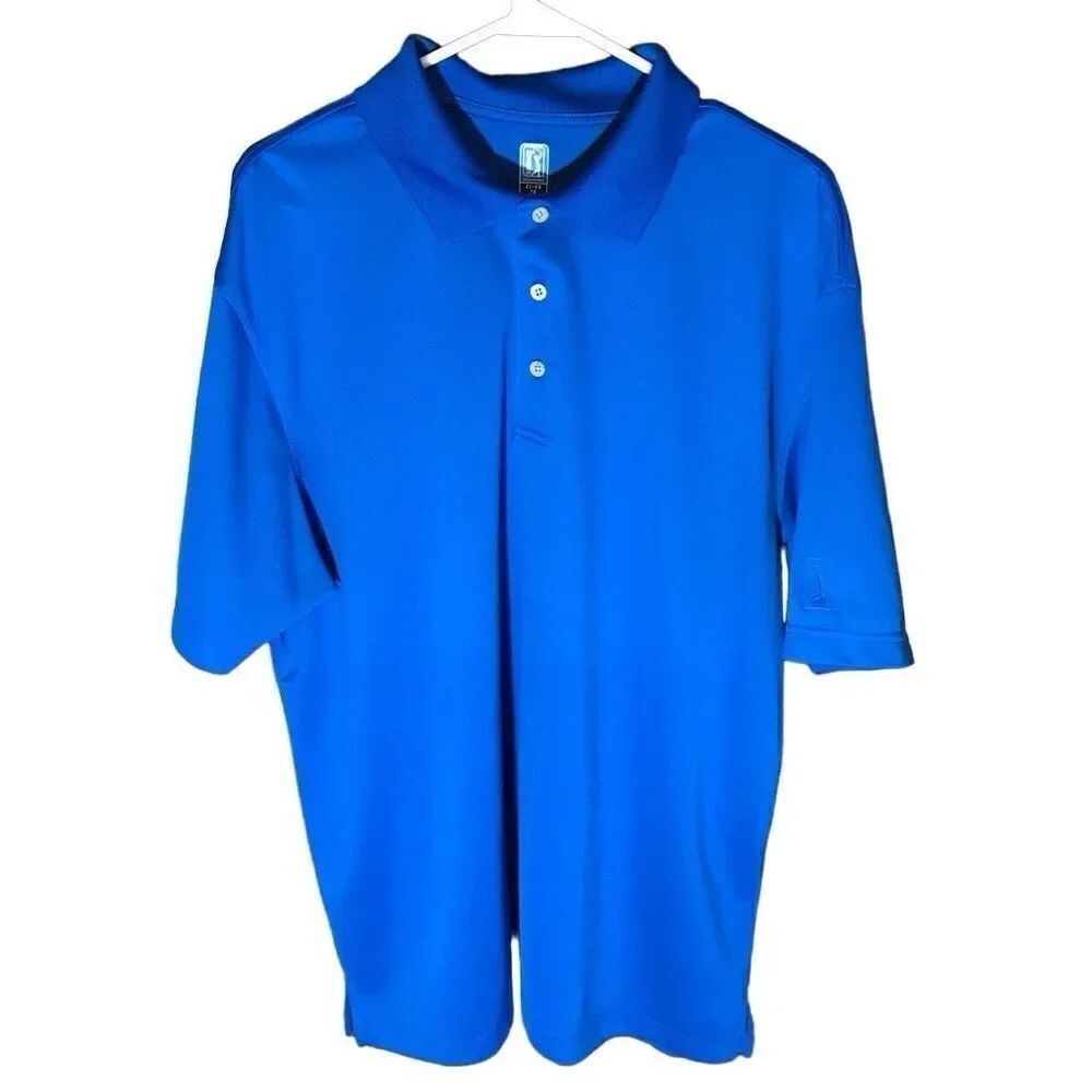 PGA tour airflux Golf polo shirt Size XL Mens blue athletic short sleeve